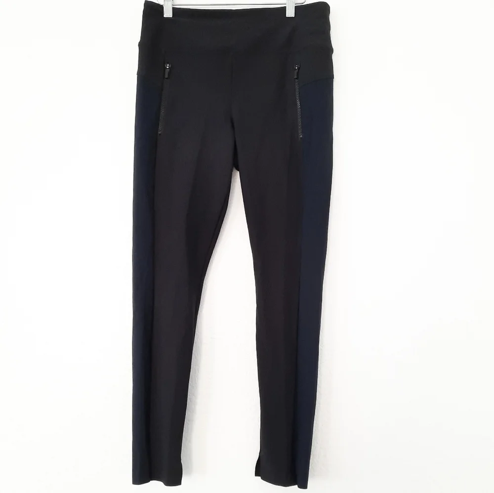 Athleta Black & Blue Stellar Tight Leggings M